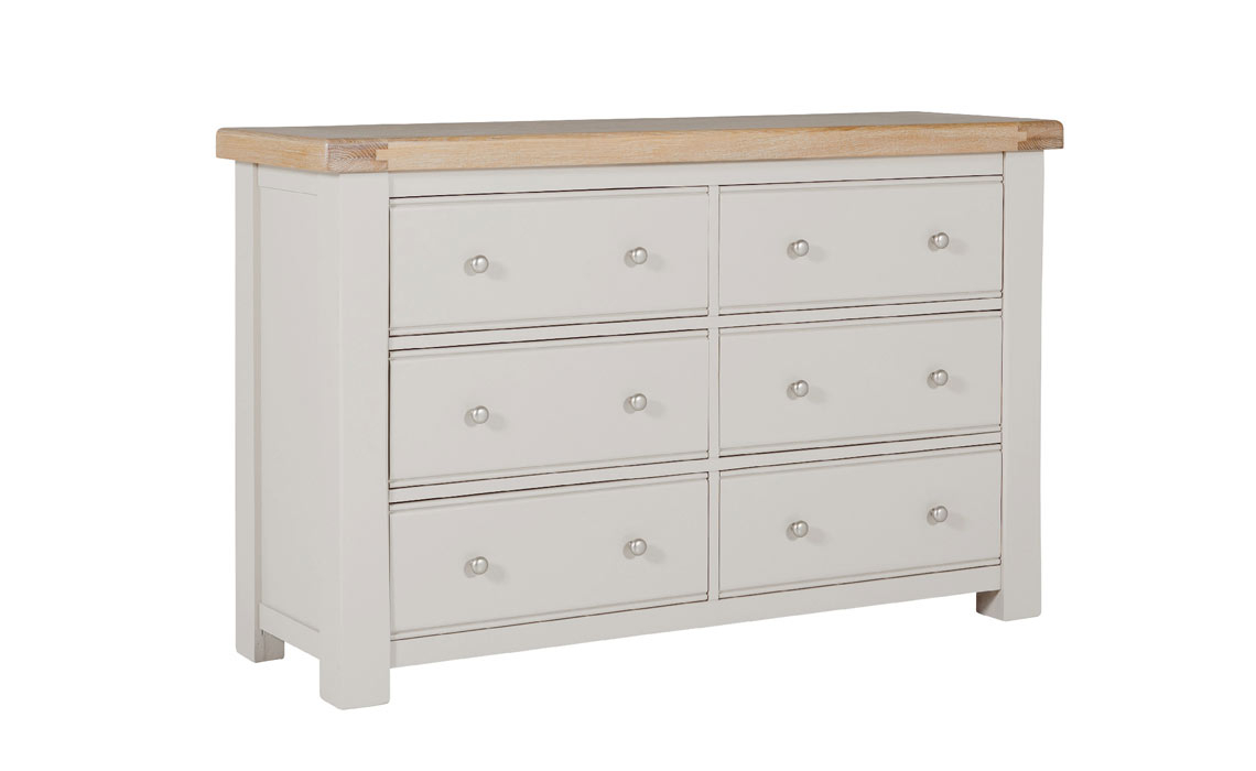 Morgan Painted Taupe 6 Drawer Dressing Chest