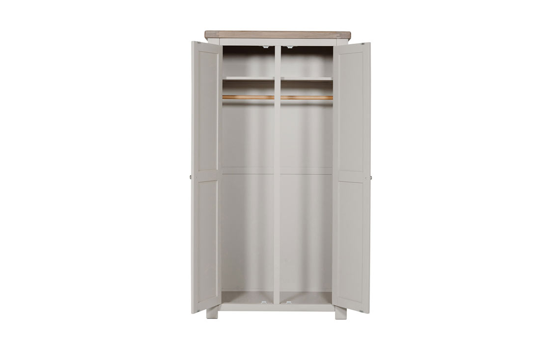 Morgan Painted Taupe 2 Door Wardrobe