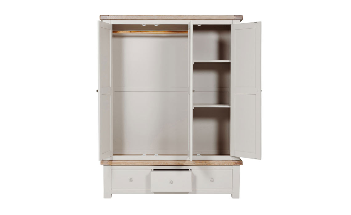 Morgan Painted Taupe 3 Door Wardrobe