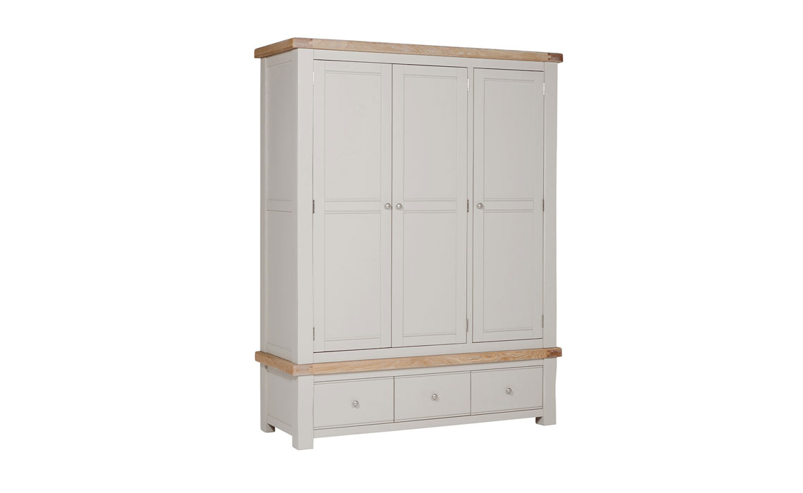 Morgan Painted Taupe 3 Door Wardrobe