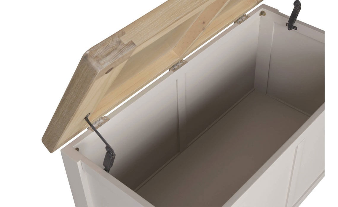 Morgan Painted Taupe Blanket Box