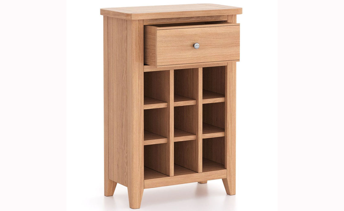Newbury Oak Wine Cabinet