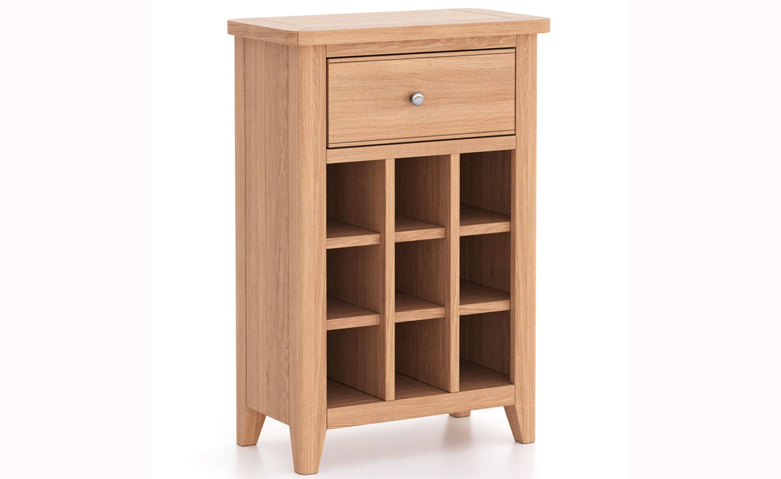 Newbury Oak Wine Cabinet