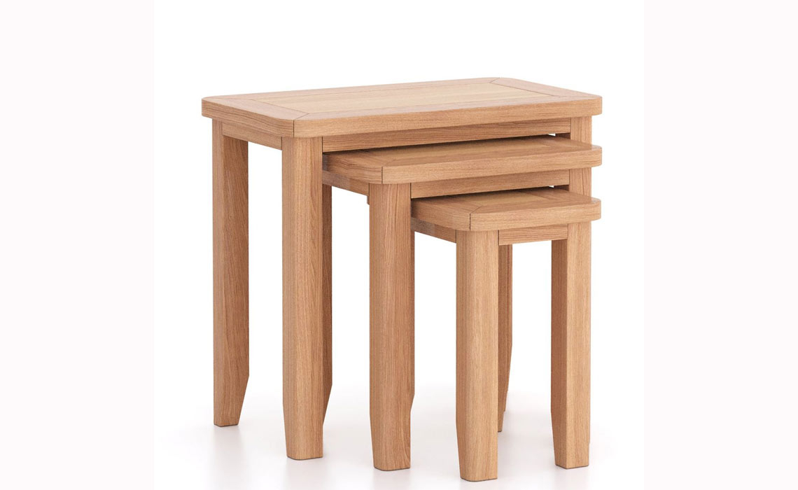 Newbury Oak Nest of 3 Tables