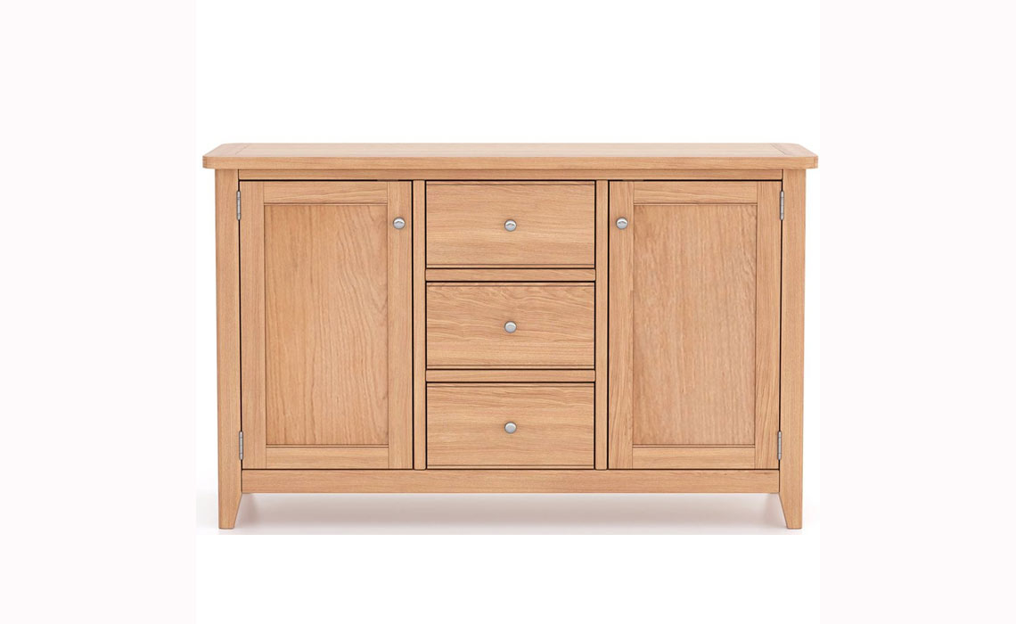 Newbury Oak 2 Door 3 Drawer Sideboard