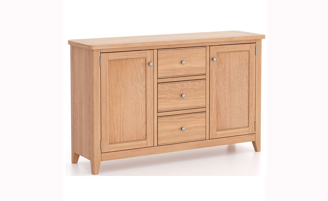 Newbury Oak 2 Door 3 Drawer Sideboard