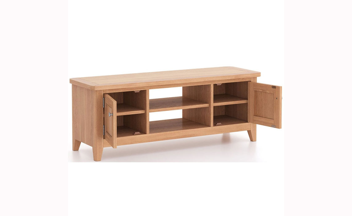 Newbury Oak Wide TV Cabinet