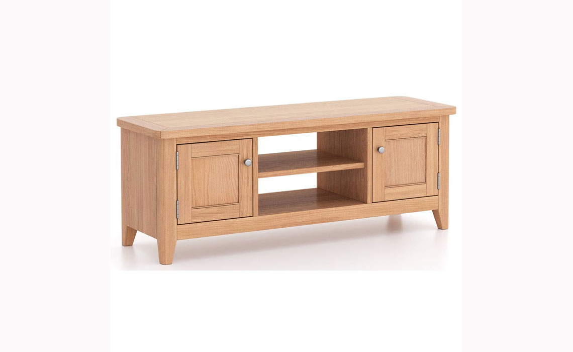 Newbury Oak Wide TV Cabinet