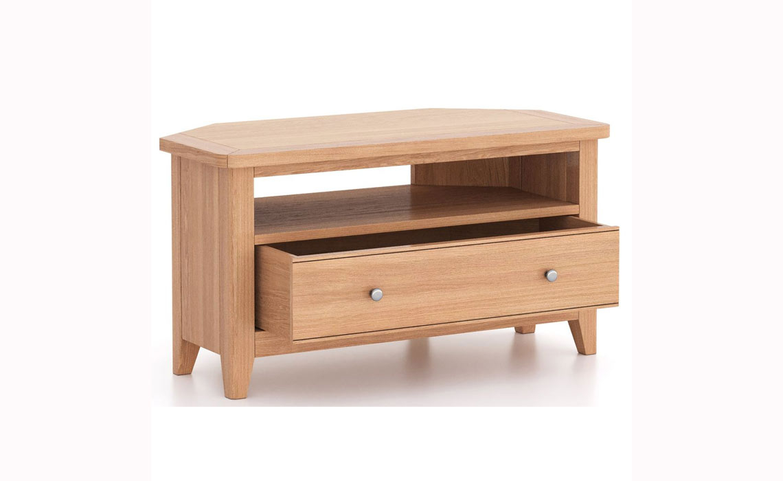Newbury Oak Corner TV Cabinet
