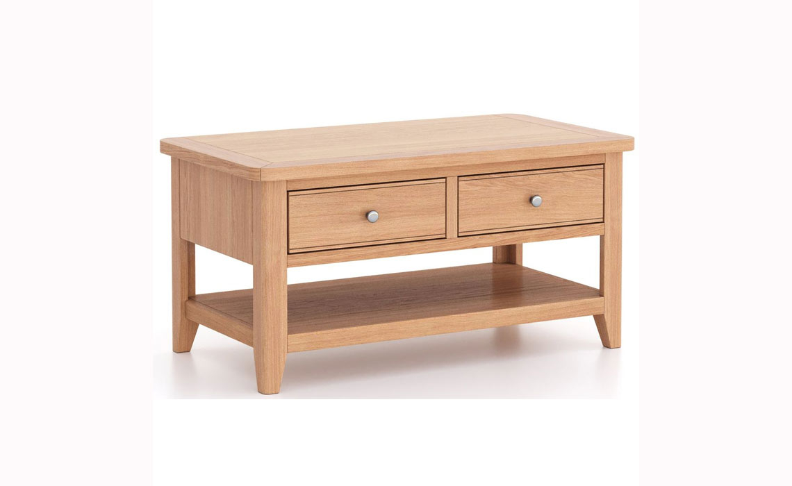 Newbury Oak Coffee Table 2 Drawers