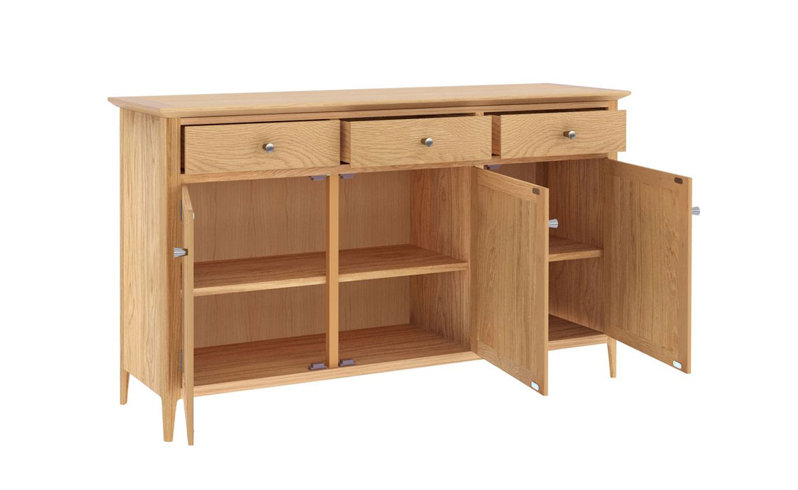 Holken Oak 3 Door 3 Drawer Sideboard