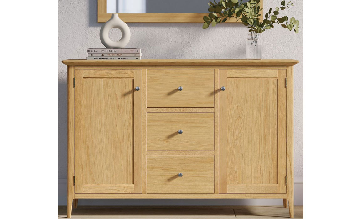 Holken Oak 2 Door 3 Drawer Sideboard