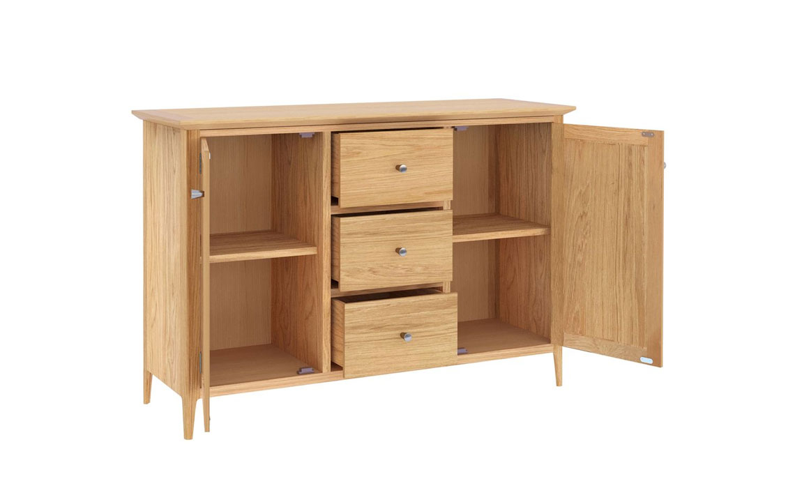 Holken Oak 2 Door 3 Drawer Sideboard