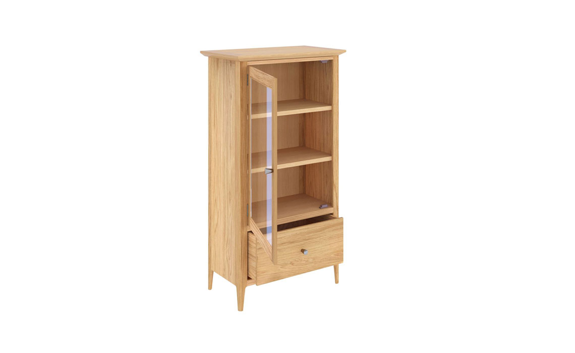 Holken Oak Glazed Bookcase