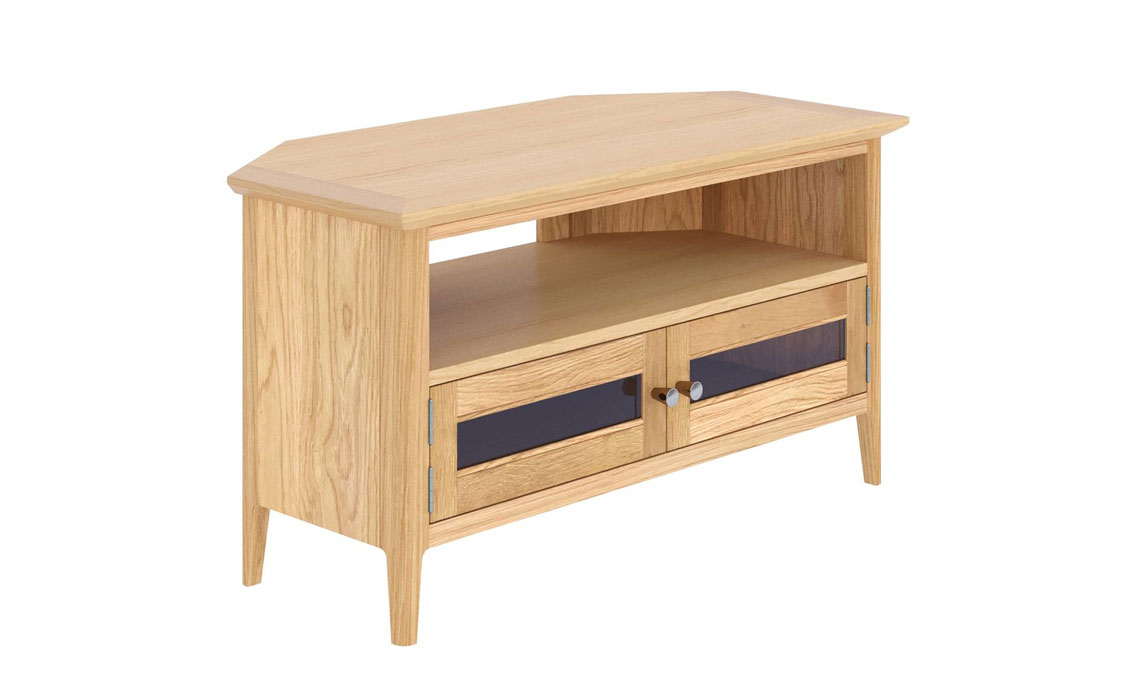 Holken Oak Glazed Corner Tv Unit