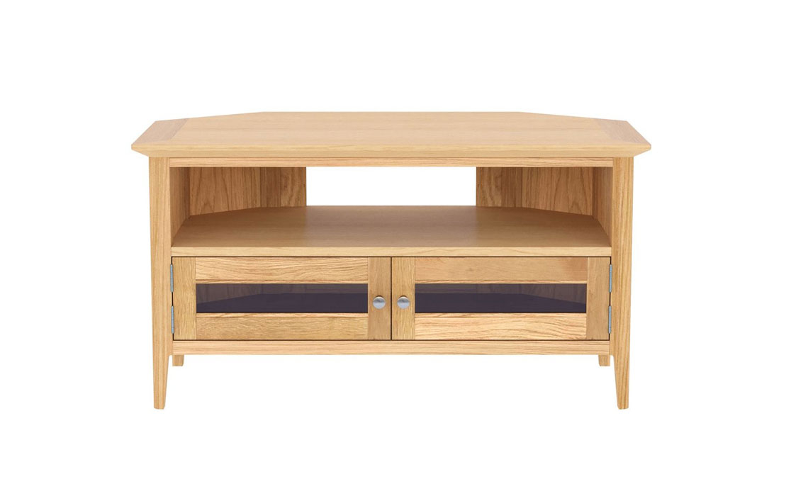 Holken Oak Glazed Corner Tv Unit
