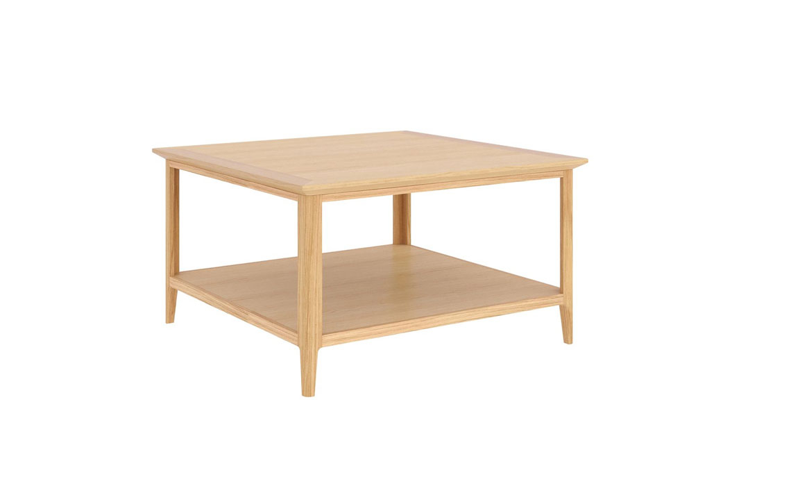 Holken Oak Square Coffee Table With Shelf