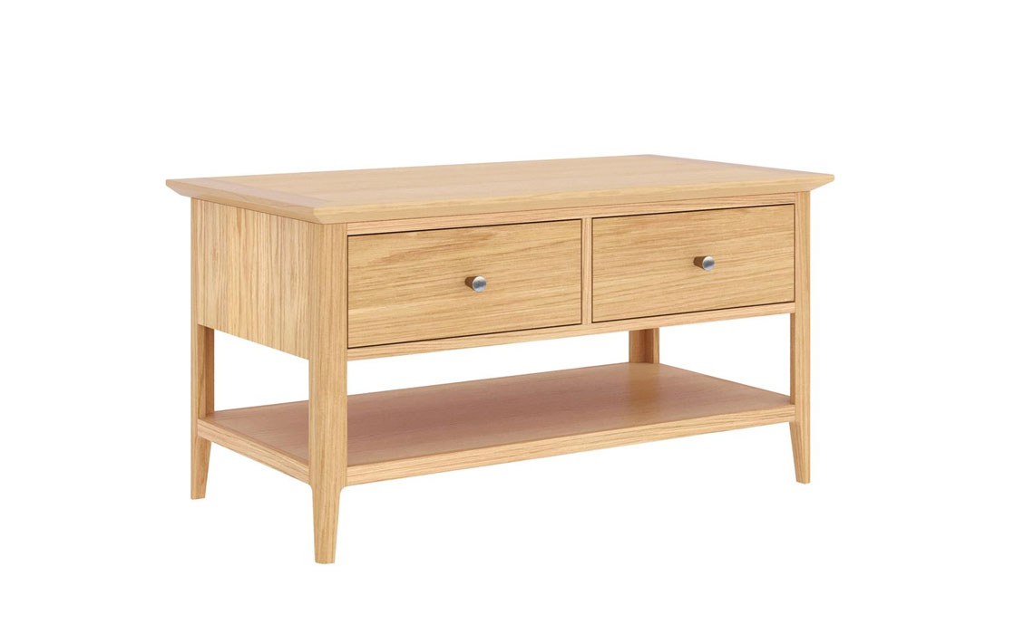 Holken Oak 2 Drawer Coffee Table 