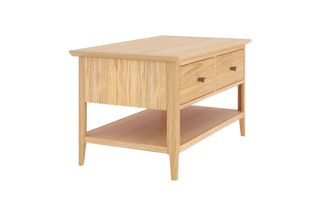 Holken Oak 2 Drawer Coffee Table 