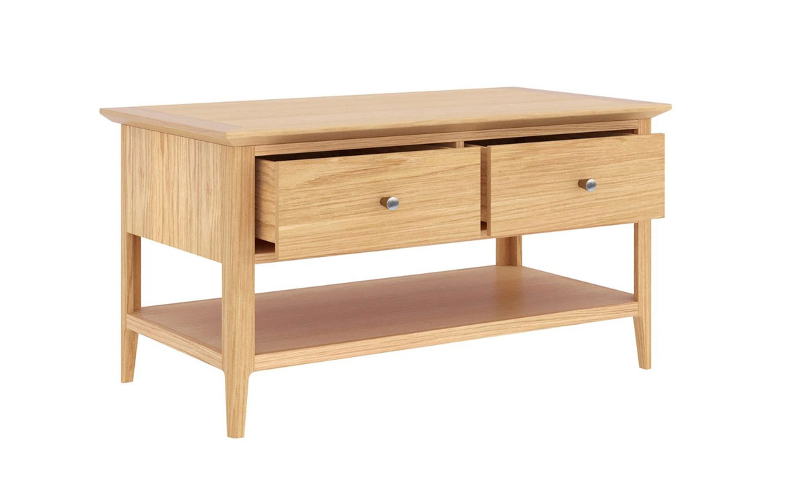 Holken Oak 2 Drawer Coffee Table 