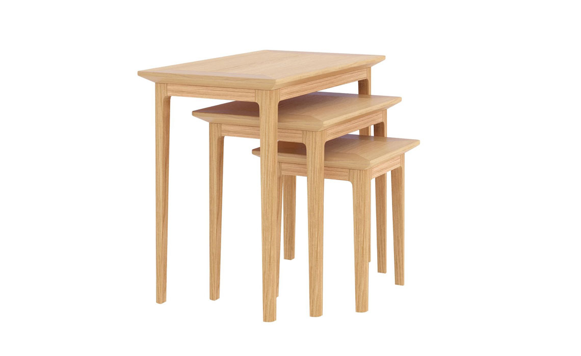 Holken Oak Nest Of 3 Tables