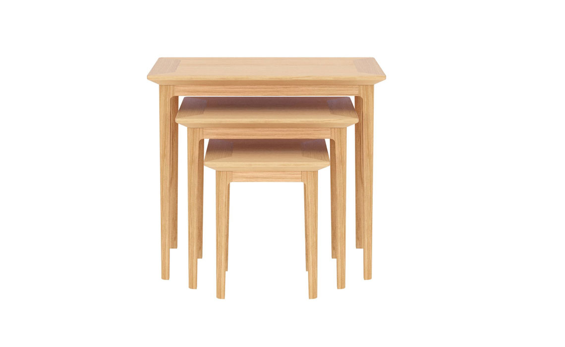 Holken Oak Nest Of 3 Tables