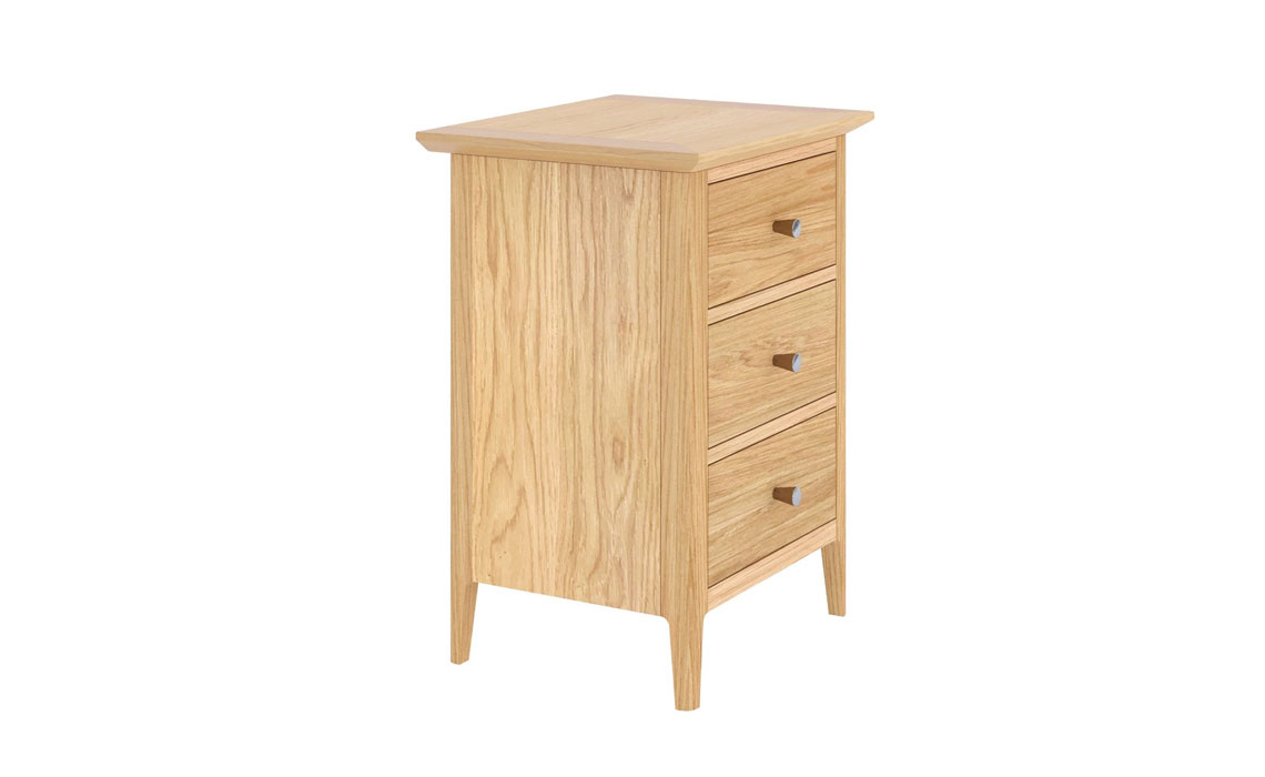 Holken Oak 3 Drawer Bedside