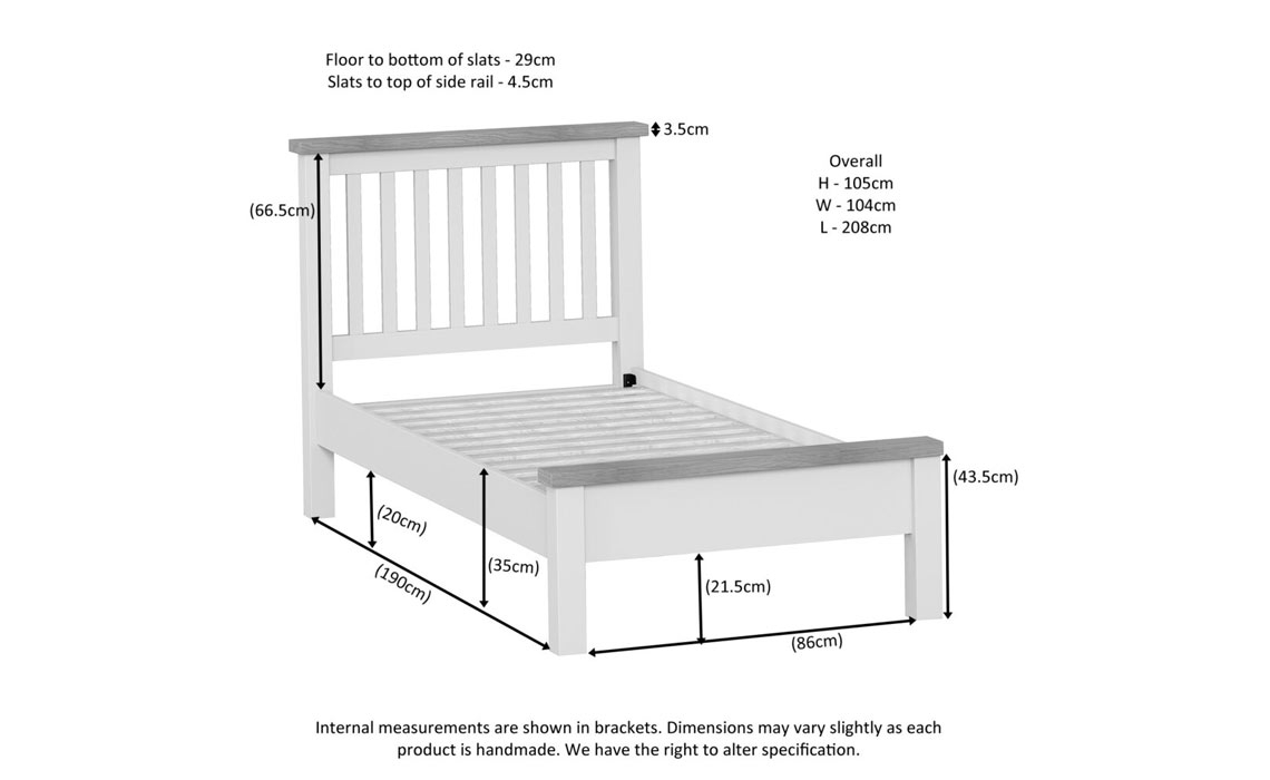 Lavenham Painted 3ft Single Bed Frame