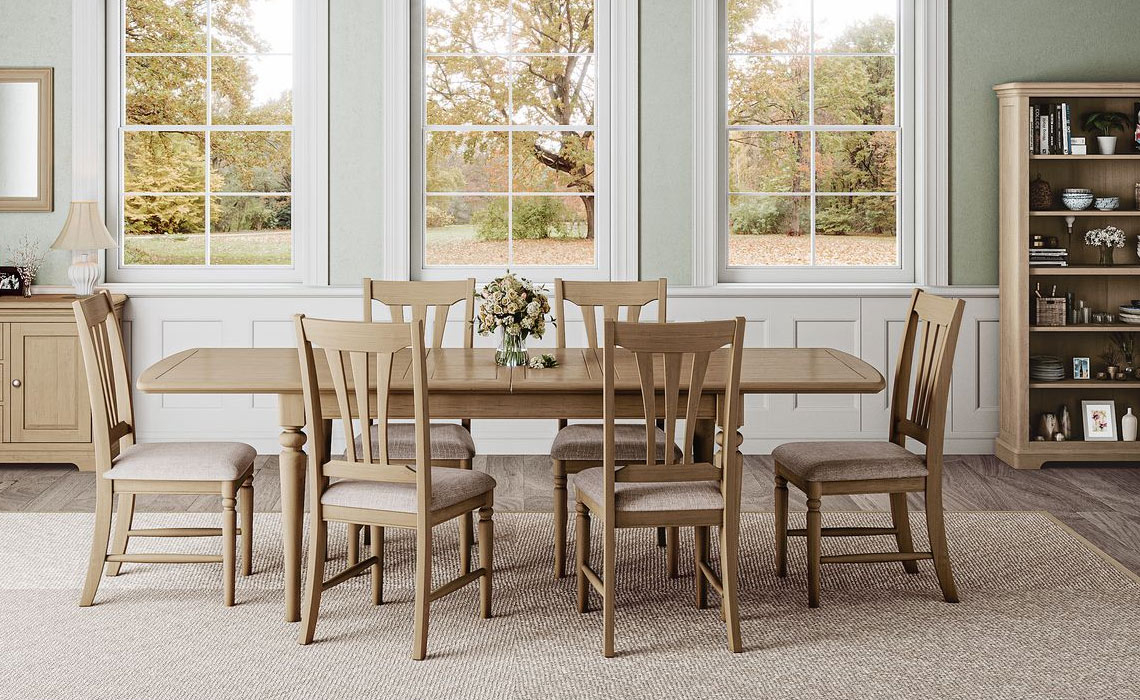 Melford Oak Small Leg Extending Dining Table 160-196cm