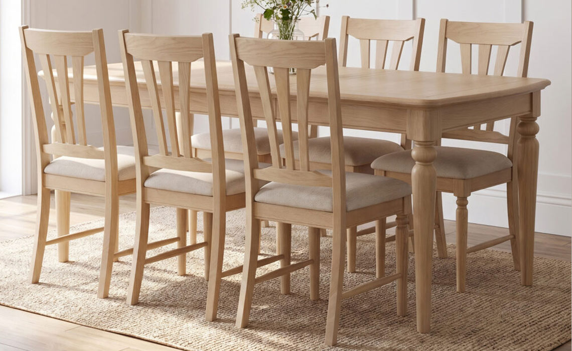 Melford Oak Medium Leg Extending Dining Table 136-196cm