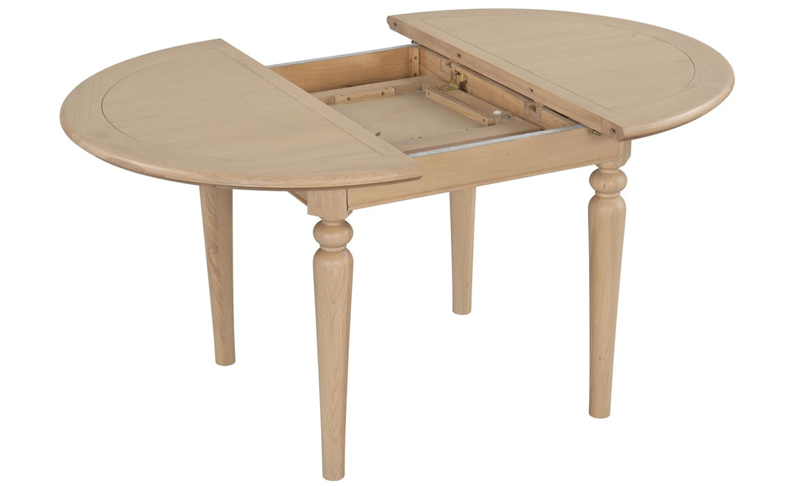 Melford Oak Round Extending Dining Table 110-150cm