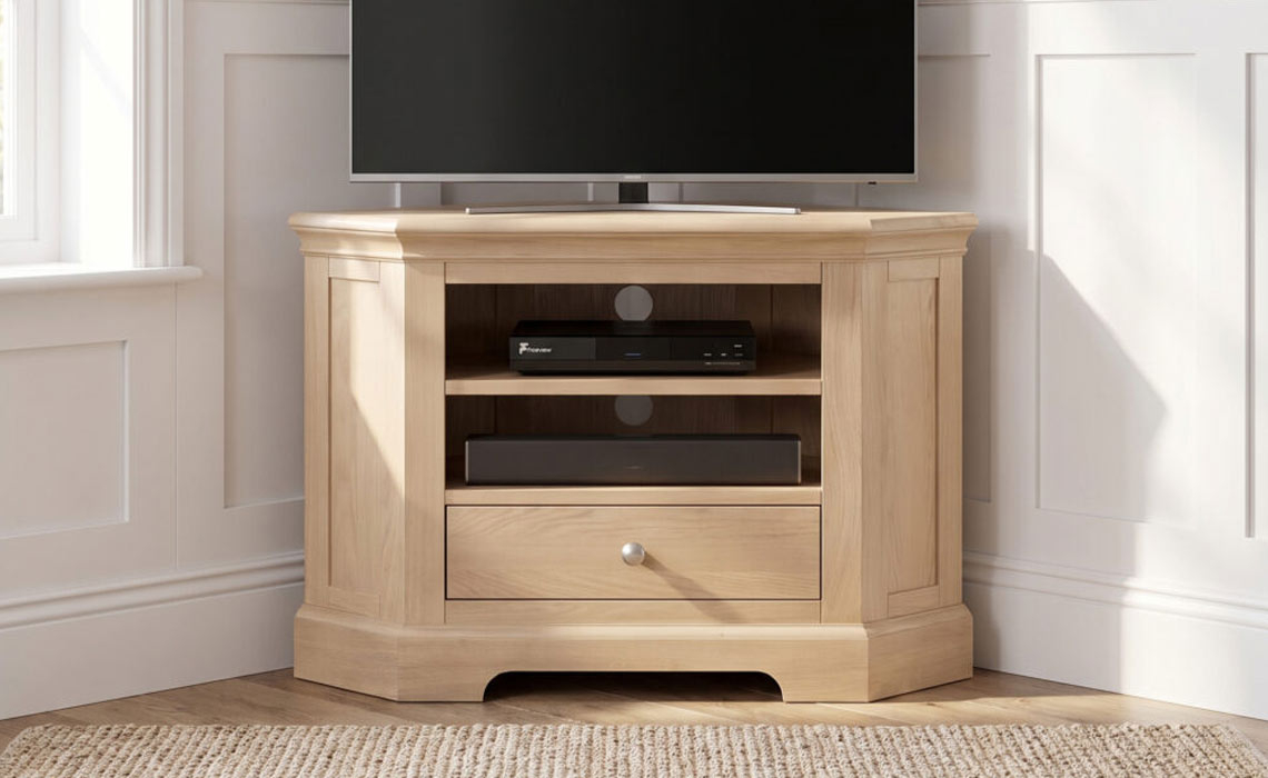 Melford Oak Corner TV Unit