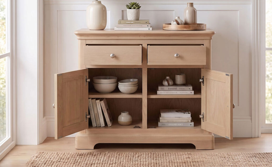 Melford Oak 2 Door 2 Drawer Sideboard