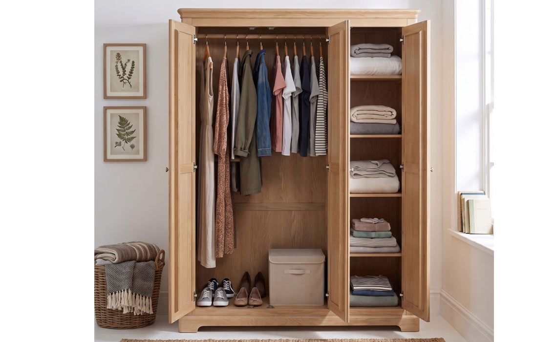 Melford Oak Triple Wardrobe