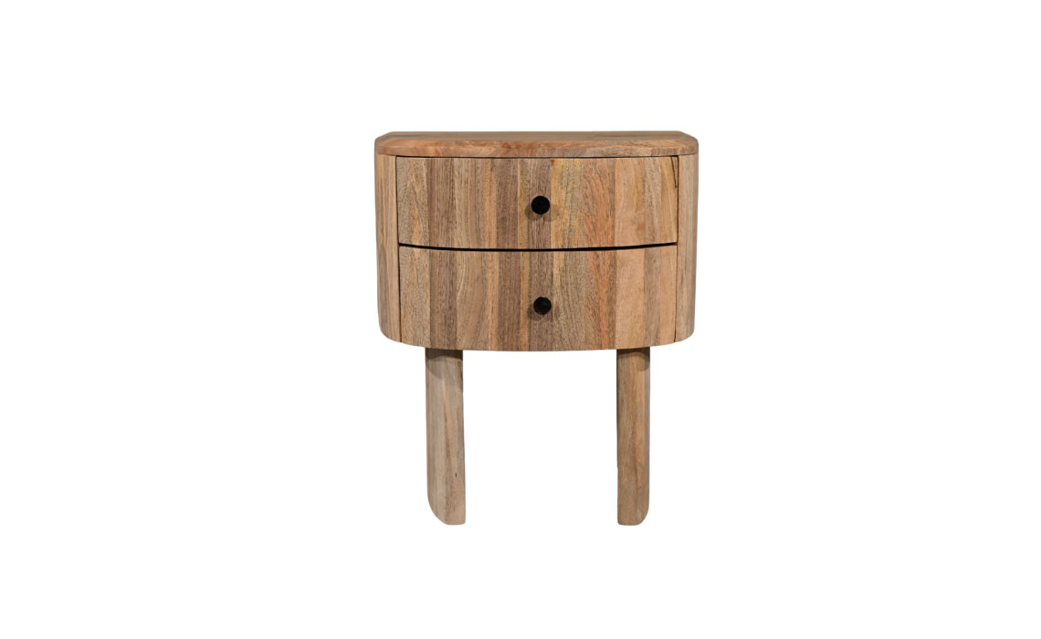 Amra Mango 2 Drawer Side Table