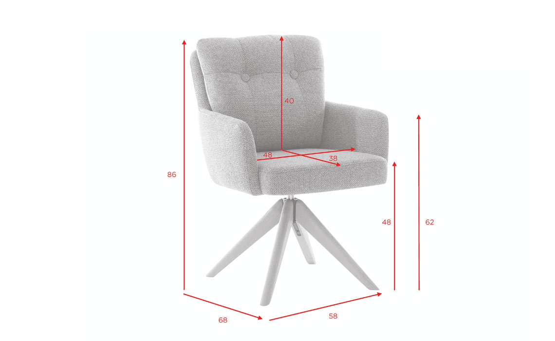 Morton Fabric Swivel Dining Chair Storm Teal