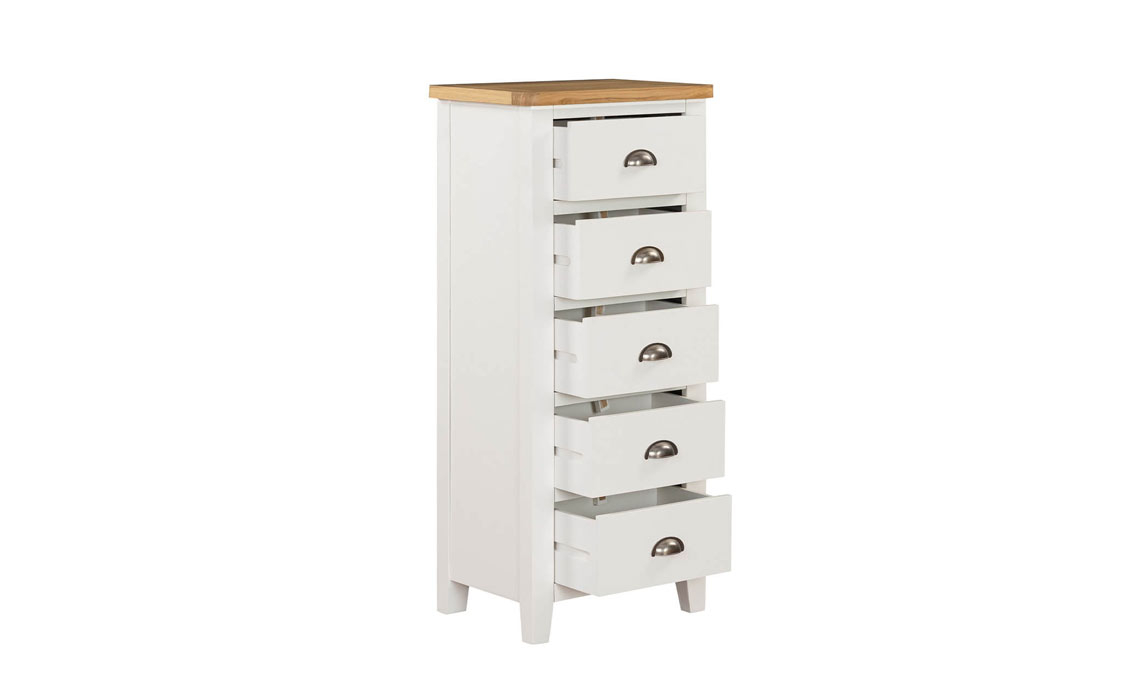Maldon Painted 5 Drawer Narrow Chest