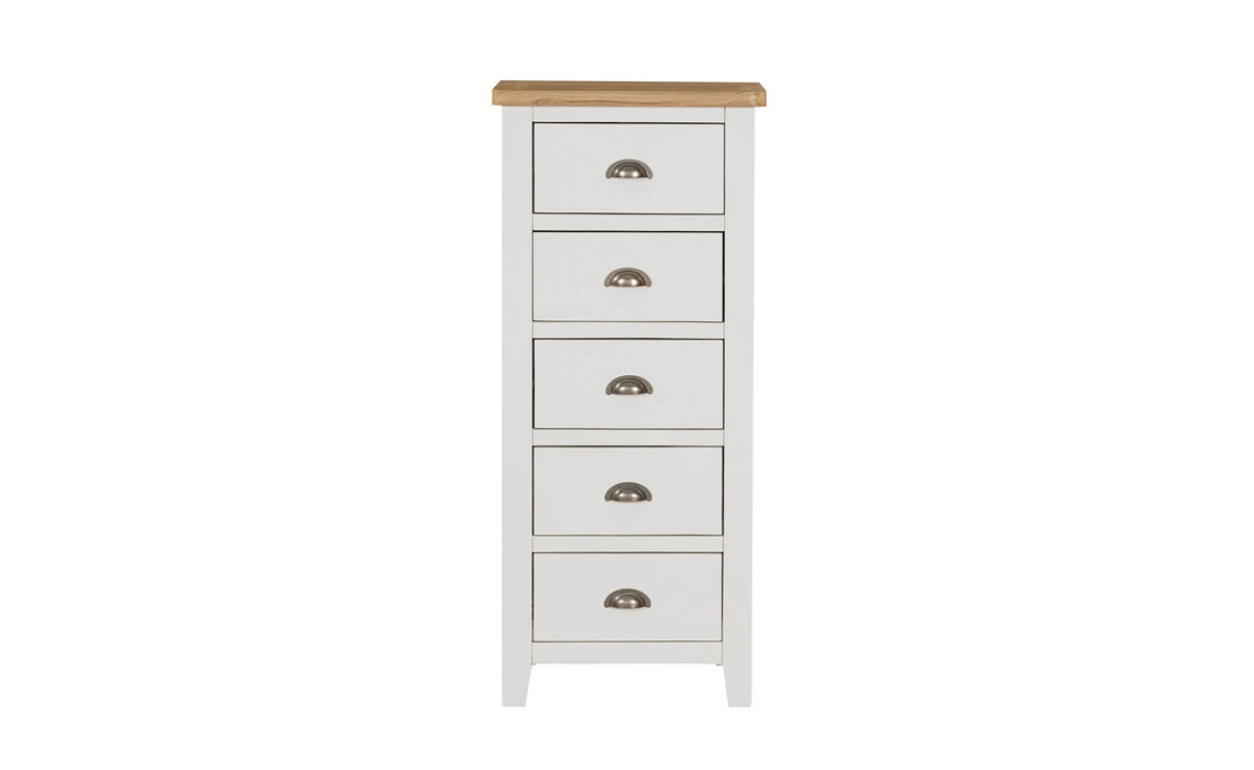 Maldon Painted 5 Drawer Narrow Chest