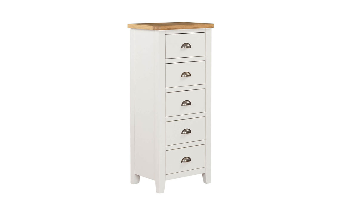Maldon Painted 5 Drawer Narrow Chest