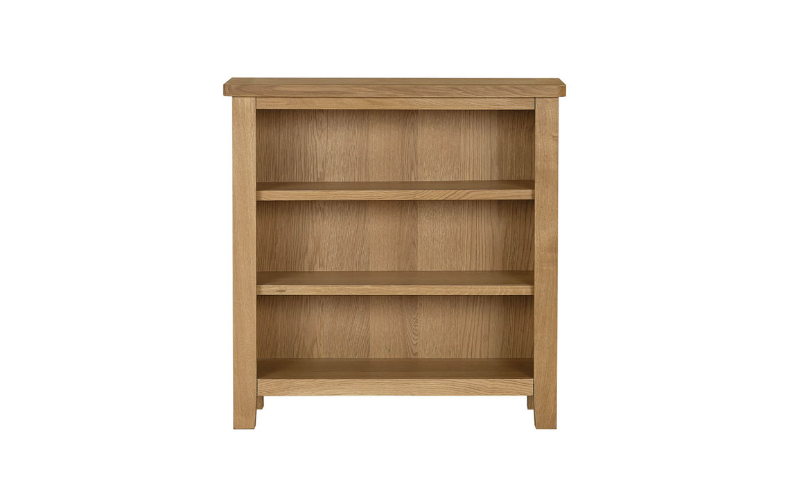 Maldon Oak Low Wide Bookcase