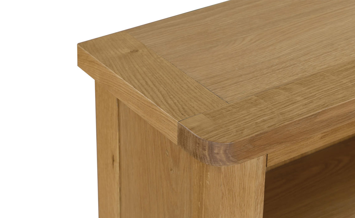 Maldon Oak Low Wide Bookcase