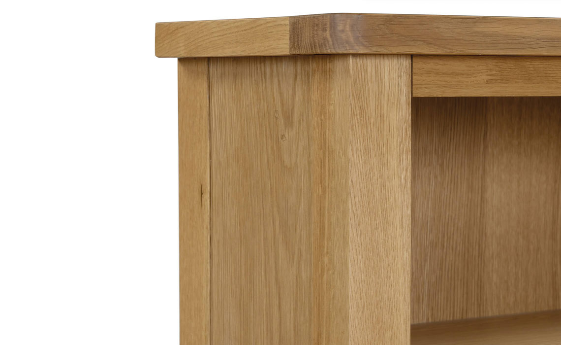 Maldon Oak Low Wide Bookcase