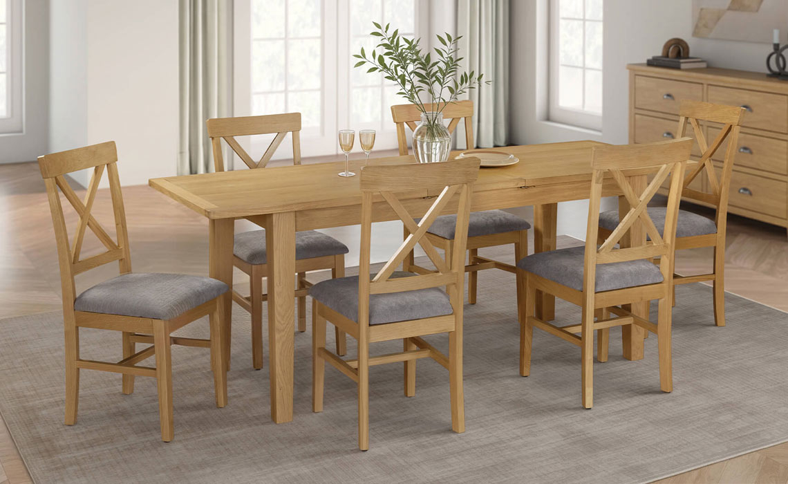 Maldon Oak Extending Dining Table 160-200cm	