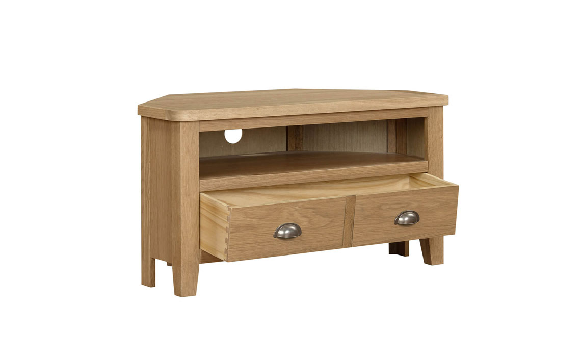 Maldon Oak Tv Corner Unit