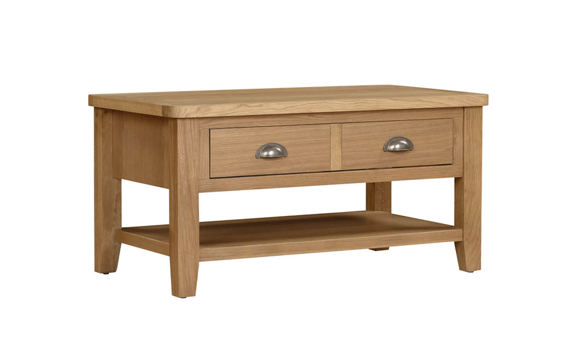 Maldon Oak Coffee Table With Drawer