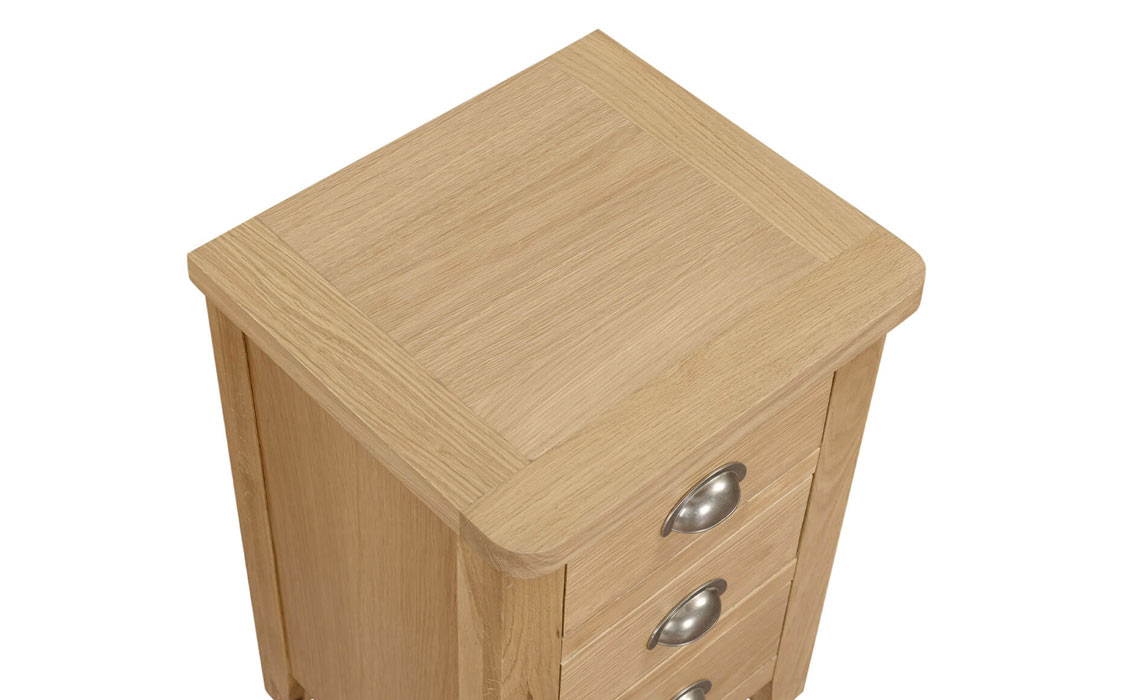 Maldon Oak 3 Drawer Bedside