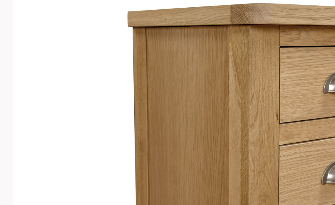Maldon Oak 3 Drawer Bedside