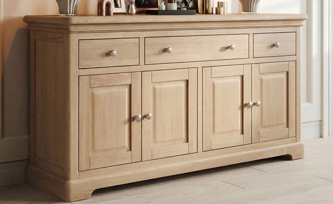 Melford Oak 4 Door 3 Drawer Sideboard 