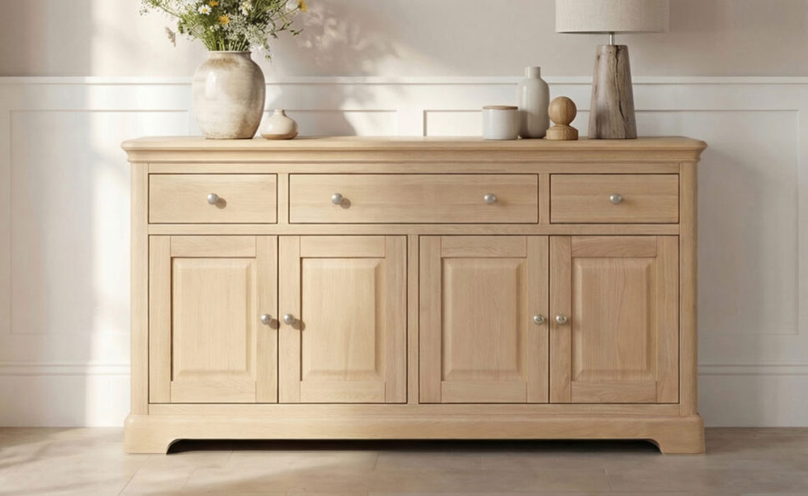 Melford Oak 4 Door 3 Drawer Sideboard 