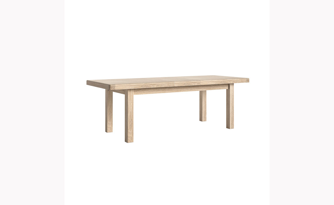 Kensington Whitewash Oak 200-245cm Extending Dining Table